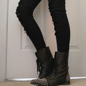 Steve Madden Studded Combat Boots